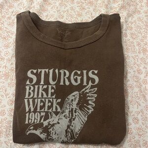 Brandy Melville Brown Graphic Tee